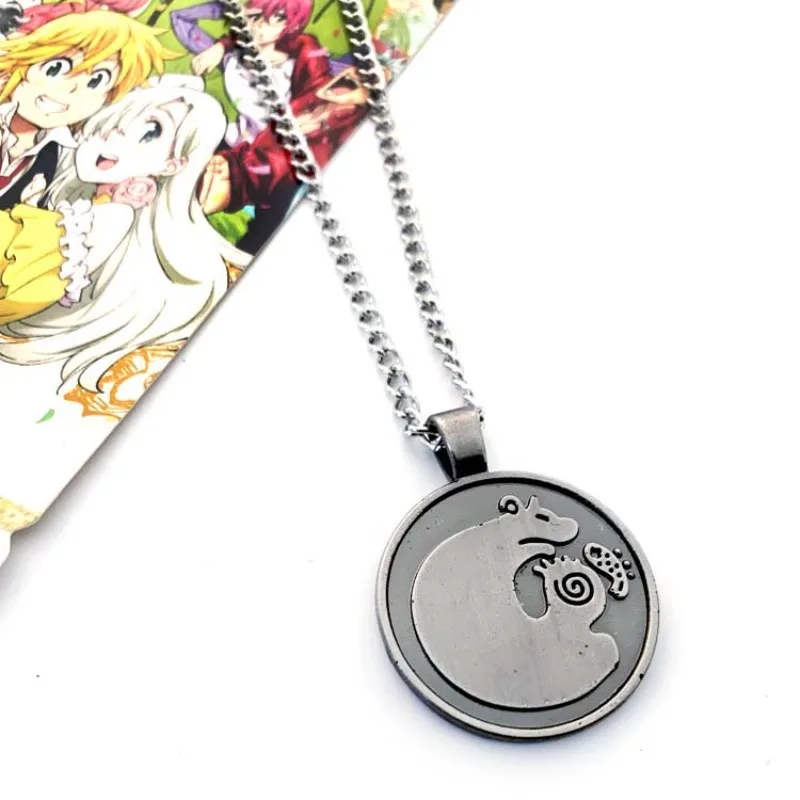 Meliodas Elizabeth Liones Diane Ban Harlequin Gowther Merlin Escanor Popular Anime 2D Character Cool Matching Tattoo Necklace