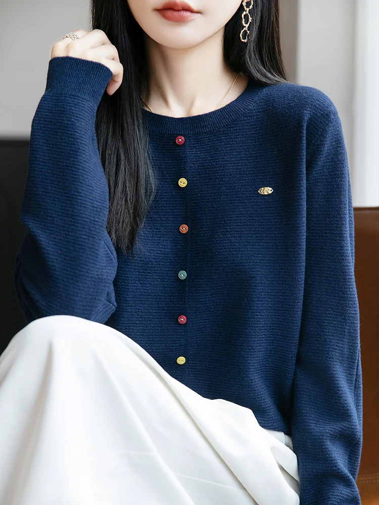 

Faionable Трикотажная основа irt Женский осенне-зимний свитер на пуговицах Внутренняя одежда Топ Свободного покроя Удобный длинный све