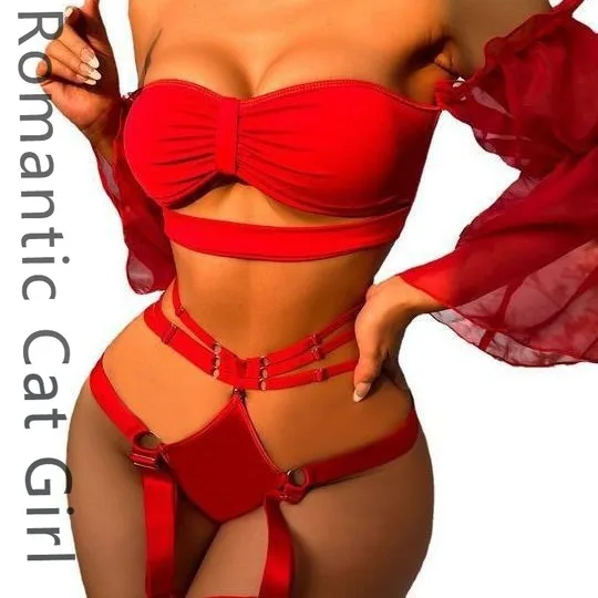 

Новое сексуальное нижнее белье 2025 года, сексуальное солнечное белье для девочек, великолепная сетка, тяжелая промышленность, женское нижнее белье из трех частей