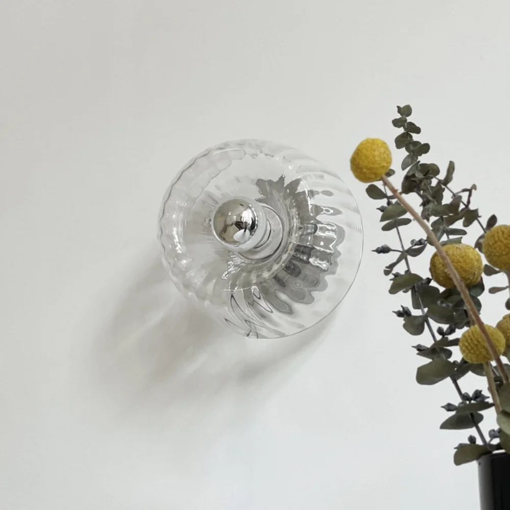 Retro Minimalist Wall Lamp Creativity Sunflower Glass Wall Light Balcony Corridor Staircase Entrance Literary Decor Wall Lamp