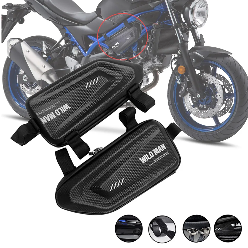 For SV650 SV650S SV1000 SV1000S  motorcycle modified side bag waterproof triangle side bag hard shell bag