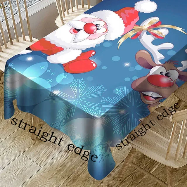 Green Plant Leaves Flower Red Rose Waterproof Tablecloth Table Cloth Cover for Party Events Kitchen Decor Desk Cover