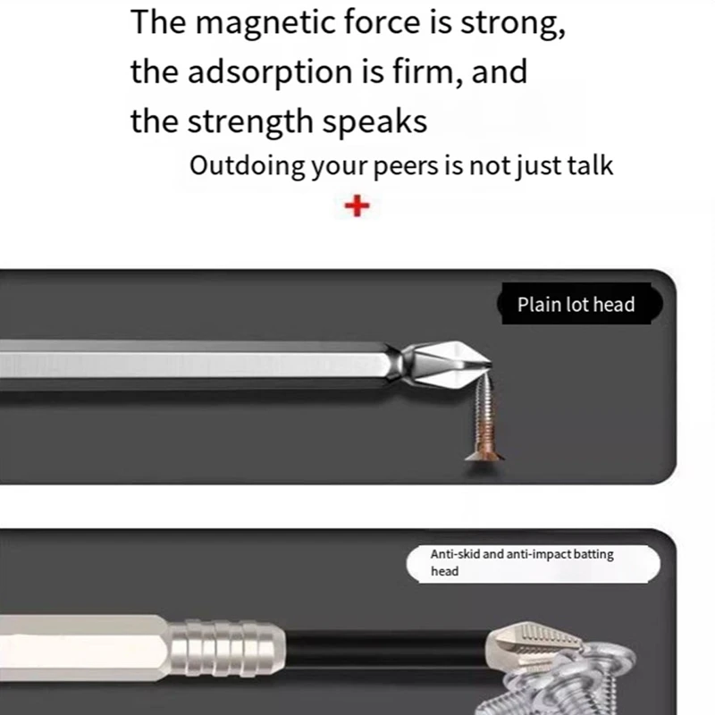 BAAG-9Pcs PH2 Cross-Magnetic Screwdriver Bit Anti-Slip Long Drill Bits 25-150Mm For Electric Screwdrivers Hand Drills