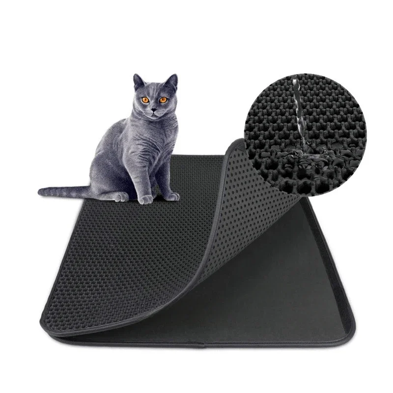 Double-layer eva cat sand basin filter sand mat pet supplies cat scratching mat waterproof non-slip sand basin