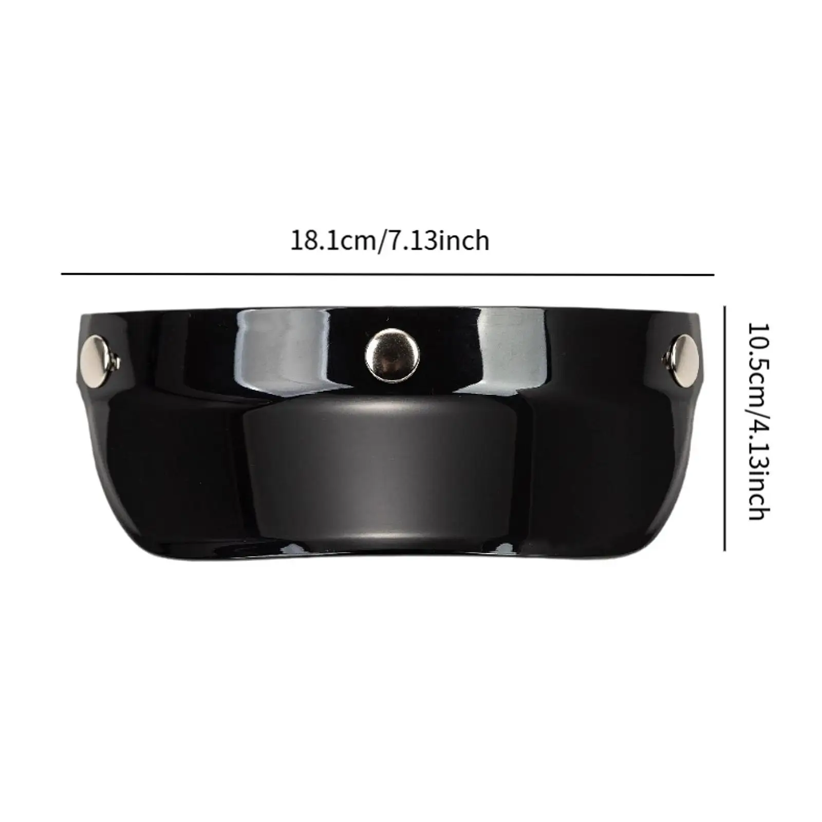 Motorcycle Helmet Visor Peak Shield Motorbike Helmet Accessories Easy Installation 3 Snap Vintage Universal for 3/4 Helmets