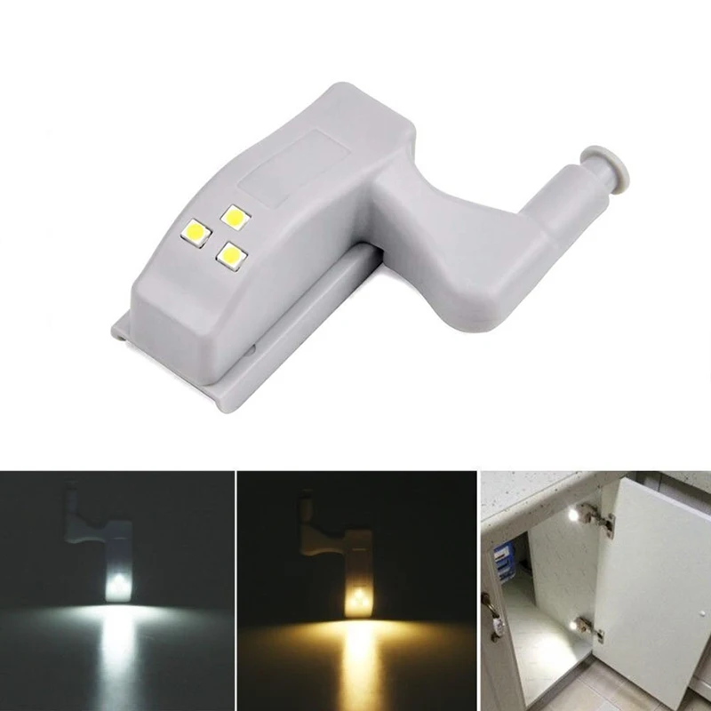 

3pcs Induction Cabinet Light Inner Hinge Lamp Under Cabinet Light Universal Wardrobe Closet Lighs for Bedroom 0.25W Led Light