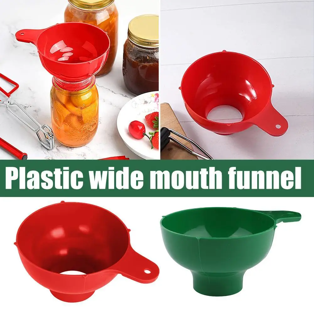 Plastic Wide Mouth Canning Funnel Salad Dressing Liquid Funnel Hopper Filter Kitchen Tools Gadgets