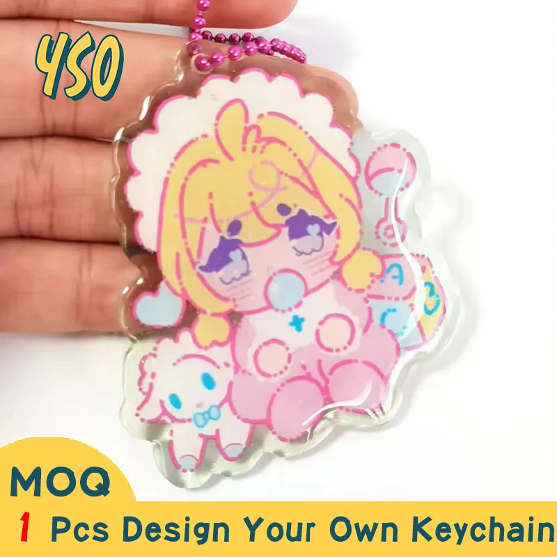 YSO CNC Diamond Cut Manufacturer Wholesale Acrylic Custom Cute Anime Marketplace Hot Sale Colorful Charms