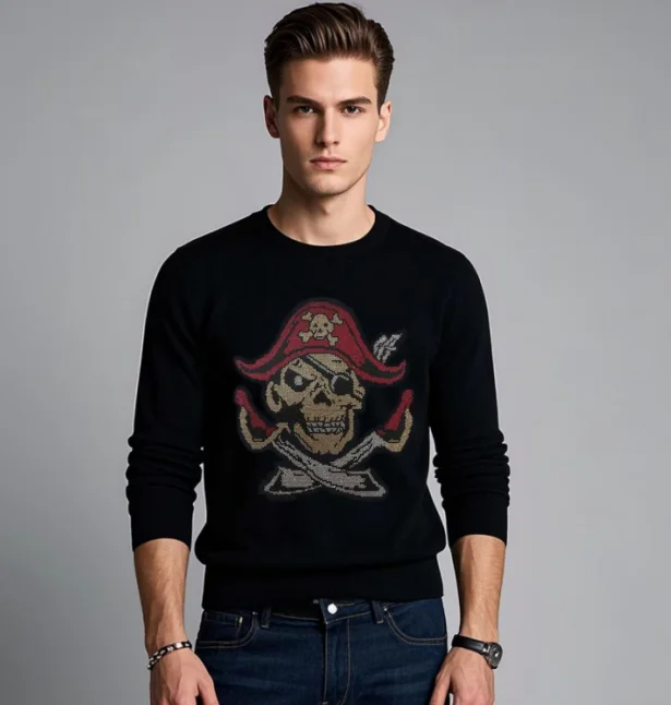 

Pullover Sweatshirt Rhinestones Top Men pullover tees Fashion Hip Hop men winter Unisex new Clothes