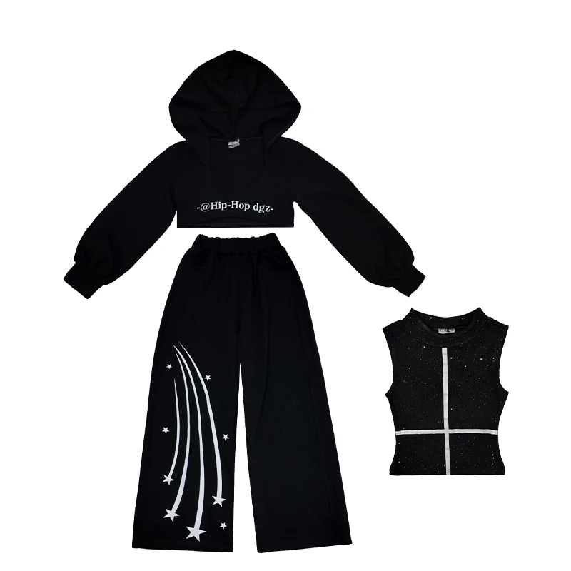 Costumes de danse Hip Hop à la mode, vêtements de danse pour salle de bal pour enfants, vêtements de rue, Costumes de danse Jazz de groupe, tenues de scène XS10719