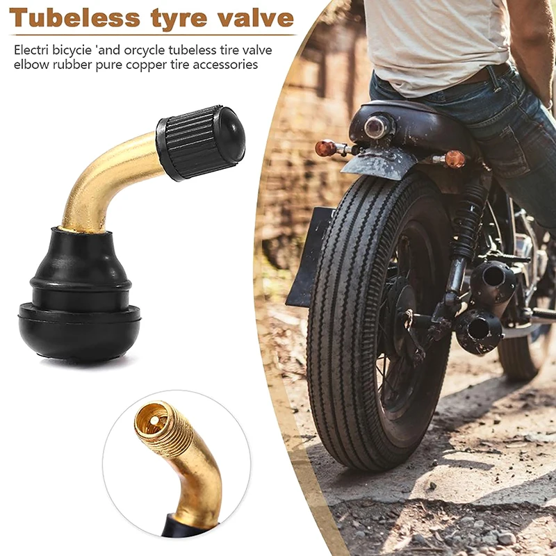 PVR 40/50/60/70 Electric Scooter Bike Tubeless Tyre Valve Stems Degree Air Tyre Valve Stem For Motorcycle Dirt Bike