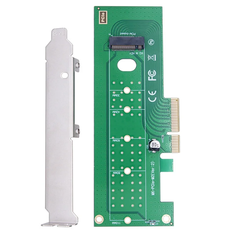 M.2 NVMe SSD To PCI-E 4X 8X 16X PCIE 3.0 Adapter Card Desktop Rear Panel Expansion Support 2230/2242/2260/2280