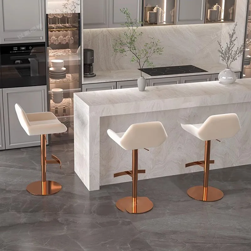 

Кухонные металлические высококачественные барные стулья из нержавеющей стали с регулируемой высотой, современная мебель