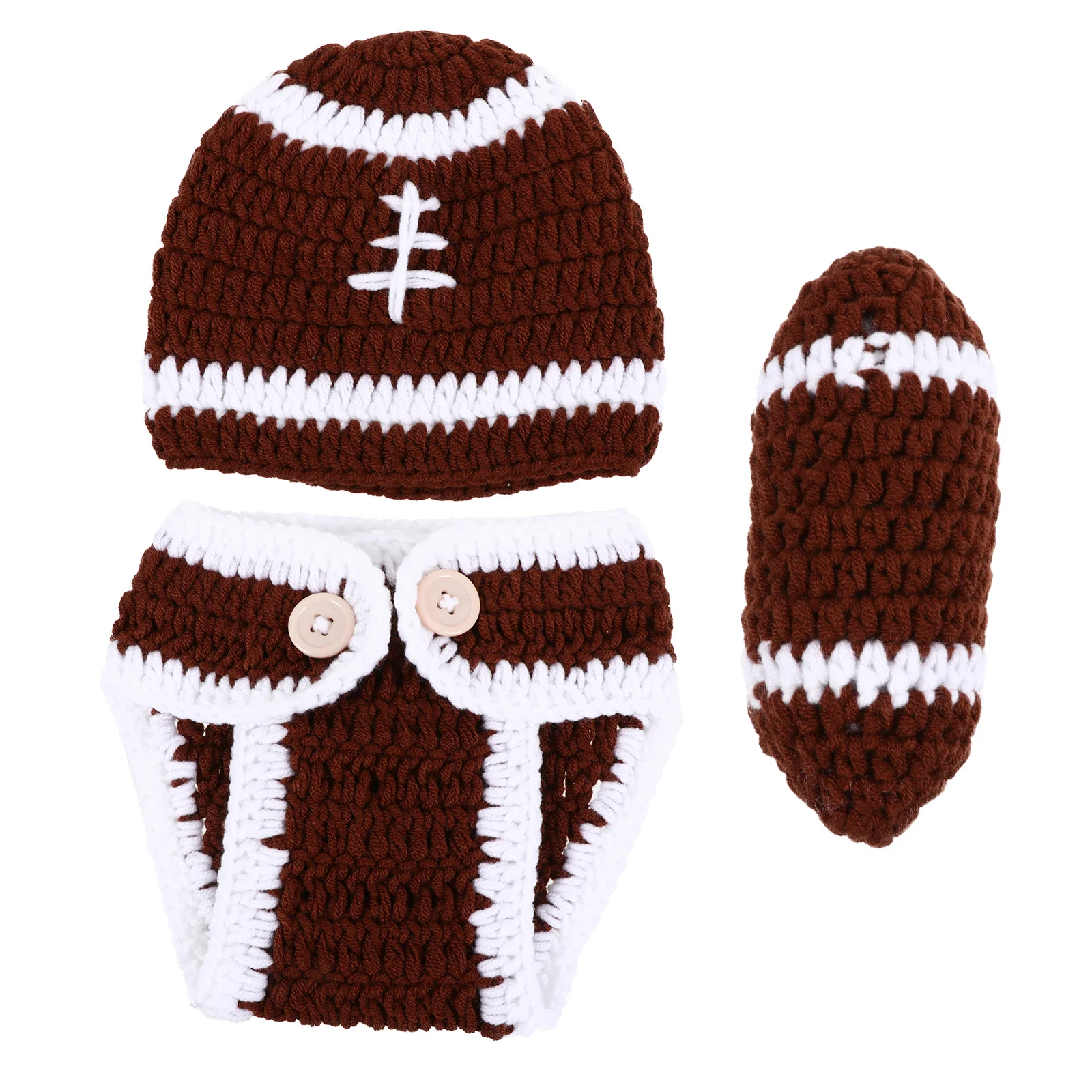 محبوك الطفل زي مجموعة الرجبي السراويل قبعة الوليد جميل التصوير الزي استحمام الطفل هدية ملابس جميلة للأطفال