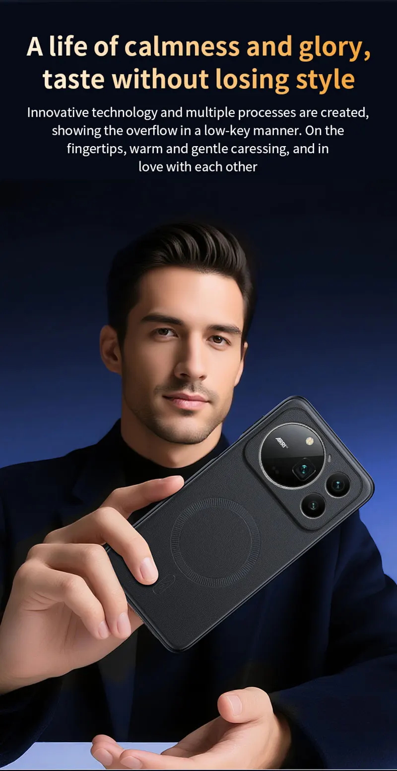Hülle für Honor Magic 9 Pro Max, magnetische Leder-Schutzhülle, Anti-Fingerabdruck, rutschfest, PC+TPU – Detail 12