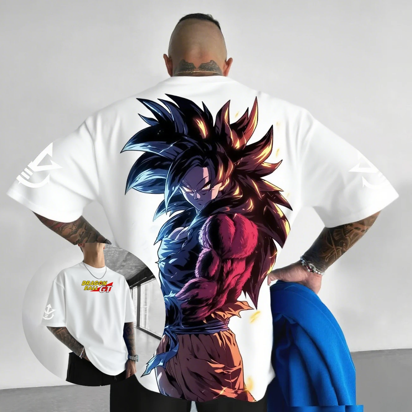 Camiseta de gran tamaño de Anime para hombre, camiseta de manga corta de Dragon Ball para mujer, ropa informal de verano a la moda, Top con estampado gráfico Y2k