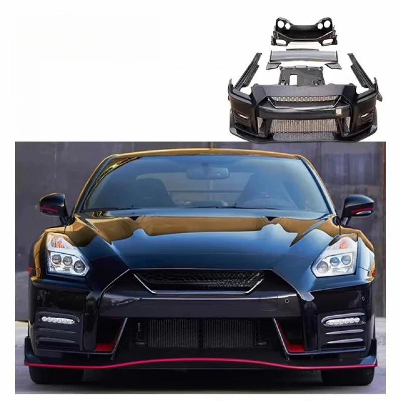 GTR R35 Upgrade Carbon Body Kit Front Bumper Rear Bumper Side Skirt Front Lip Spoiler