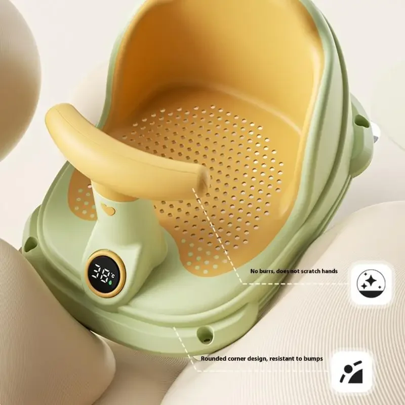 Infant Bathing with Backrest Detail Shower Support Strong Suction Cup Design Safe Wall Mountable Shower Stool 15UB
