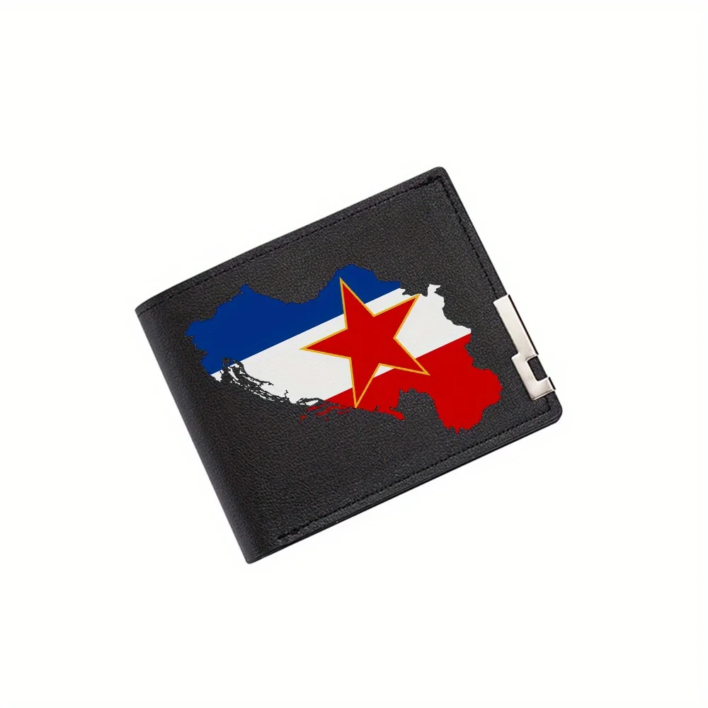 

Форма звезды флага. Символ карты границ. Мужской кошелек с принтом, простой современный стильный деловой кошелек для отца, парня, Рождество