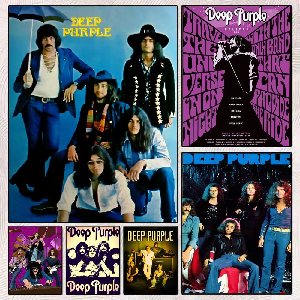 

D-Deep Purple Band Poster HD Art Mural Wallart Poster for Home Room Decoration DIY Vintage Print Decor