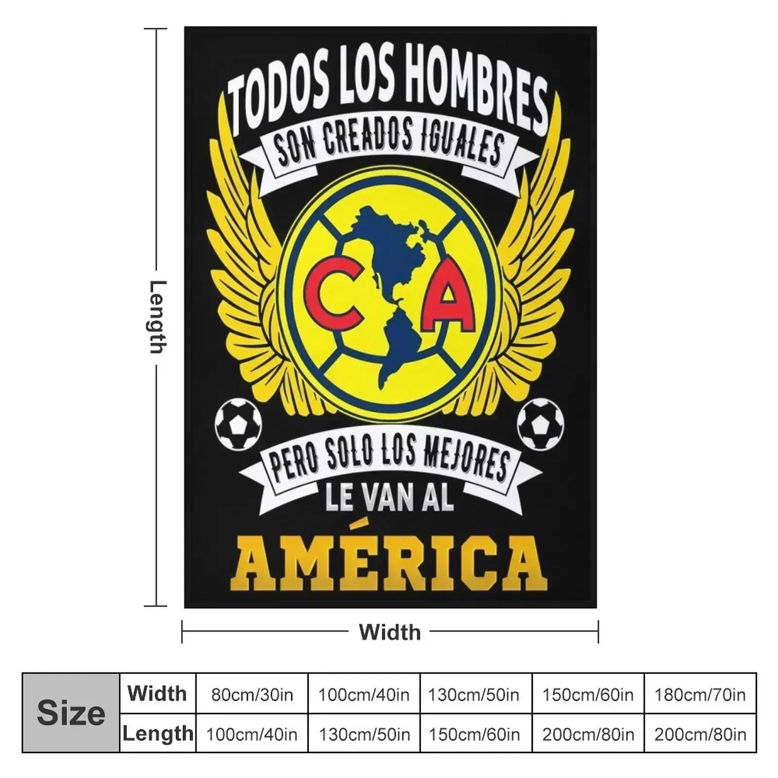 Playera Aguilas del America Solo Los Mejores le Van al America Throw Blanket couch cozy soft plush fuzzy picnic outdoor blanket