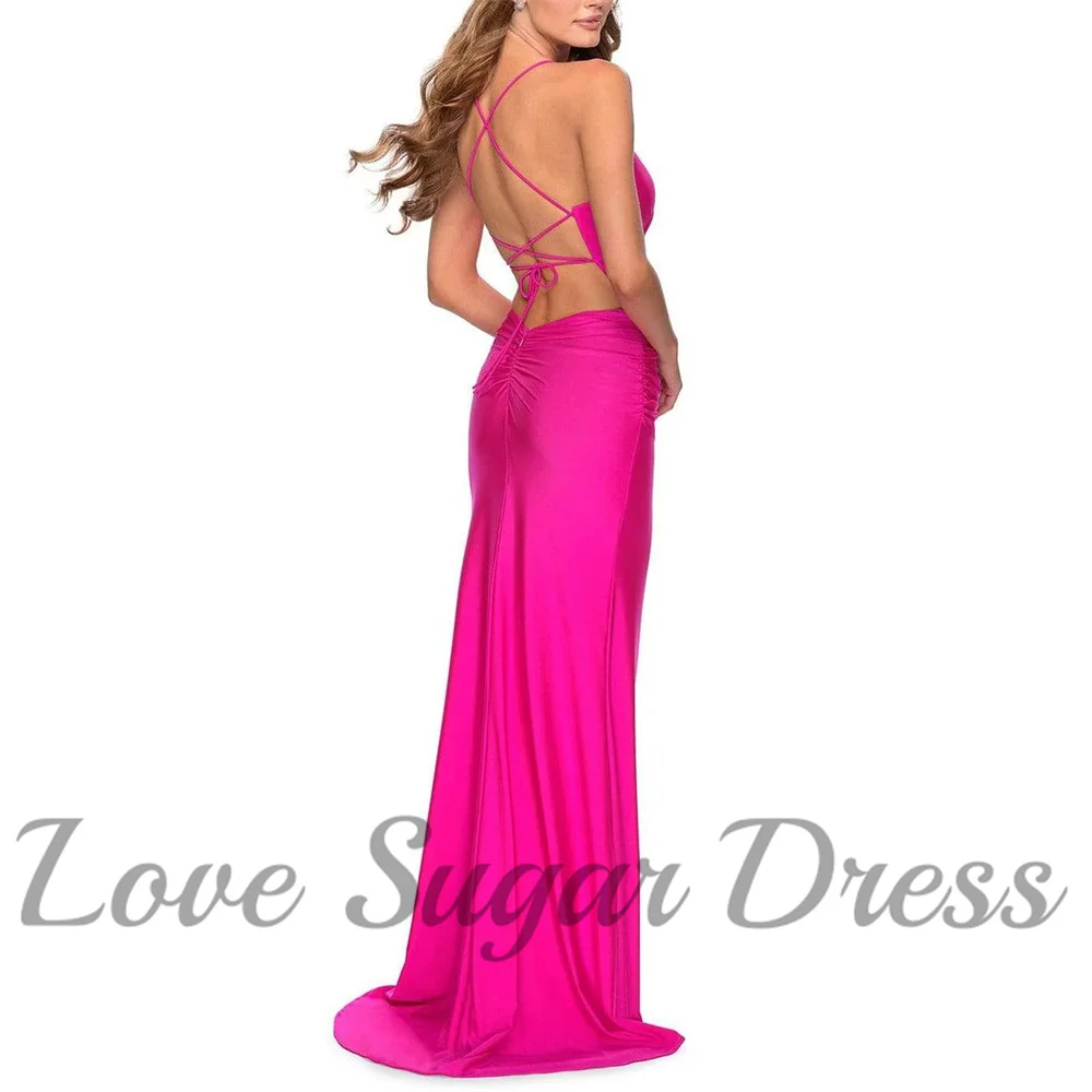 V Neck Evening Dress For Women Sexy Backless Prom Dresses Mermaid Long Formal Party Gowns vestidos de fiesta