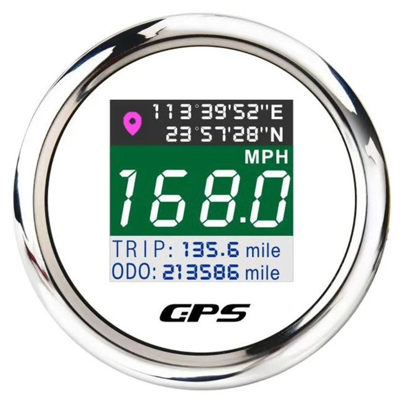 U13C Small 52mm Map Speed Gauges TFT Screen Odometer Trip Computer for Vehicle Boats