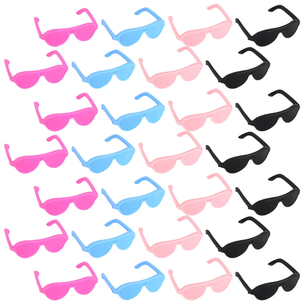 

60 Pcs Glasses Mini Plastic Dolls Sunglasses Eye for Dollhouse Accessories 300X280X130CM Cute Costume Child