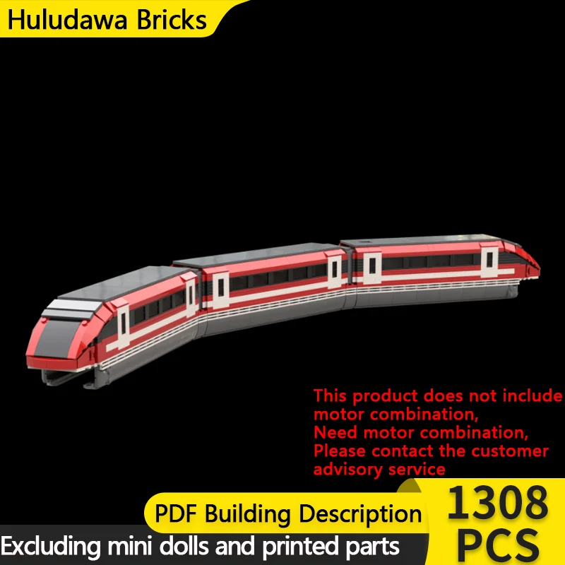 

City Car Model MOC Building Bricks Transrapid 09 High-Speed Maglev Train Modular Technology Gifts Holiday Assemble Children Toys