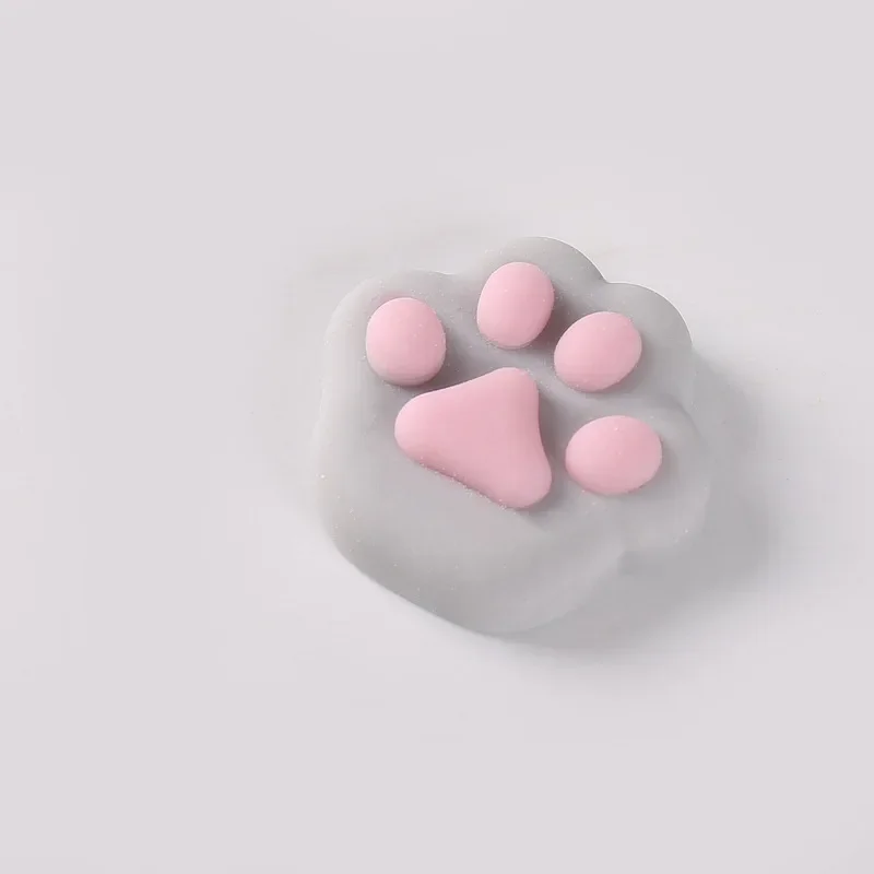 Cute Mini Cat Paw Squeeze Toy Cartoon Kids Sensory Toys Silicone Tpr Cartoon Fidget Toy Fidget Toy 3D Pinch Decompression Toy