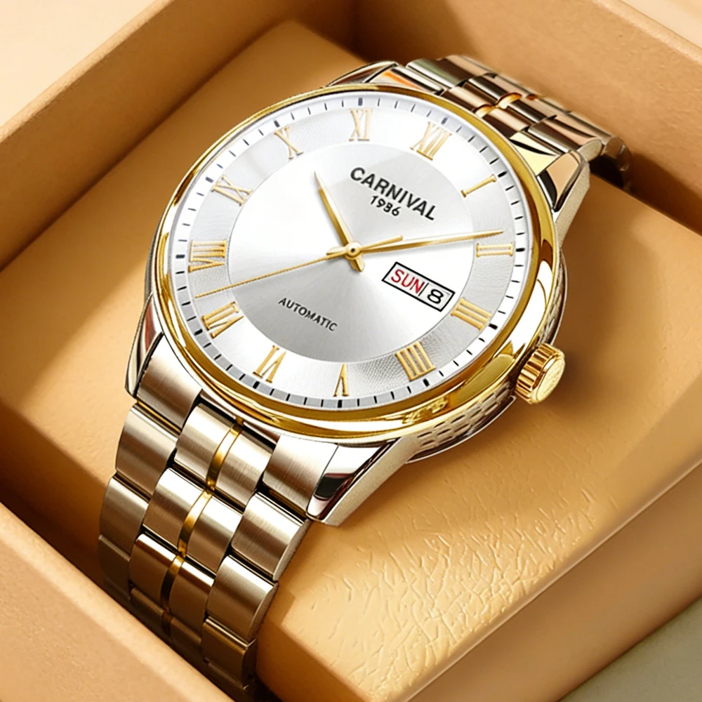

Carnival Brand High End IW Series Luxury MIYOTAO Movement Mechanical Watch Men 316L Stainless Steel Sapphire Watches for Mens