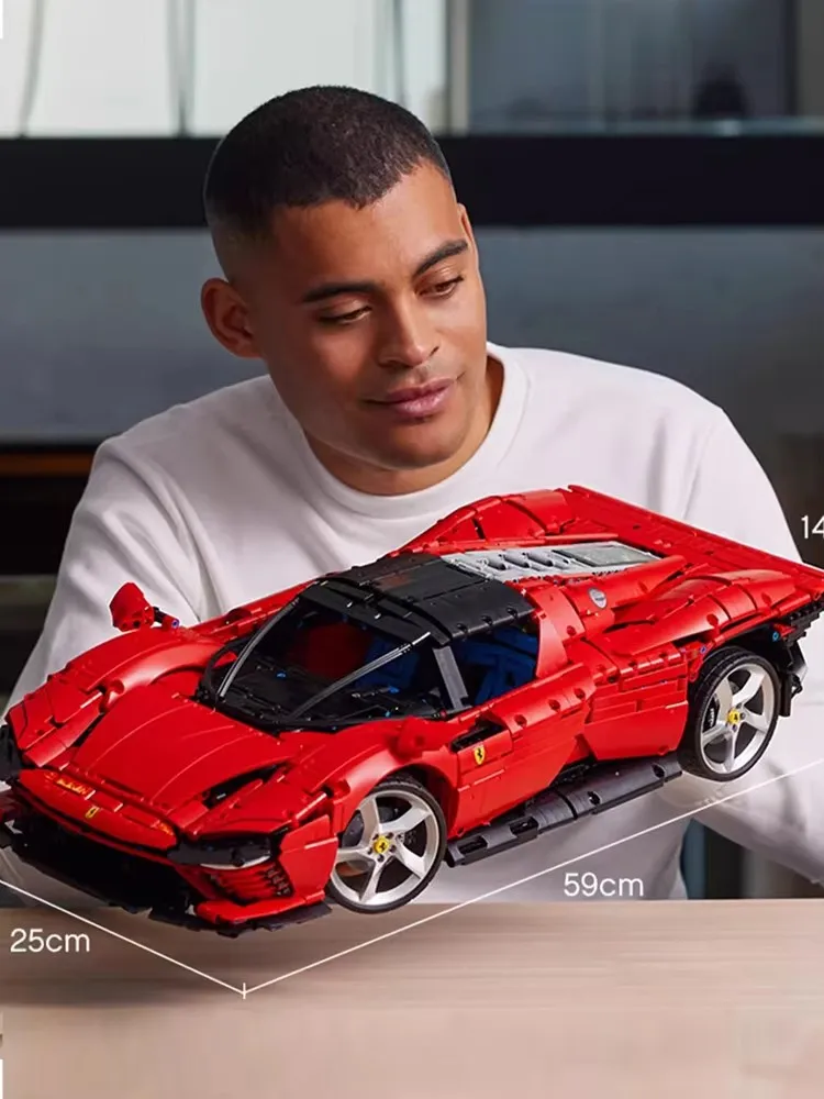 

Chinese Building Blocks Red Sports Car Racing SKU006 Model Toy Adult High Difficulty Male and Female Children Puzzle Gift