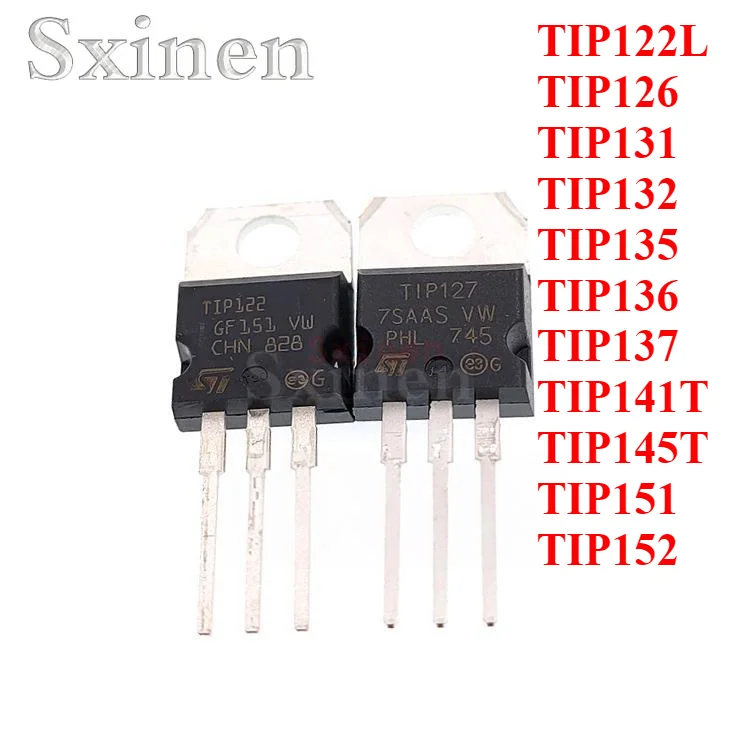 10PCS  Sxinen TIP122L-TA3-T  TIP126  TIP131  TIP132  TIP135  TIP136  TIP137  TIP141T  TIP145T  TIP151  TIP152