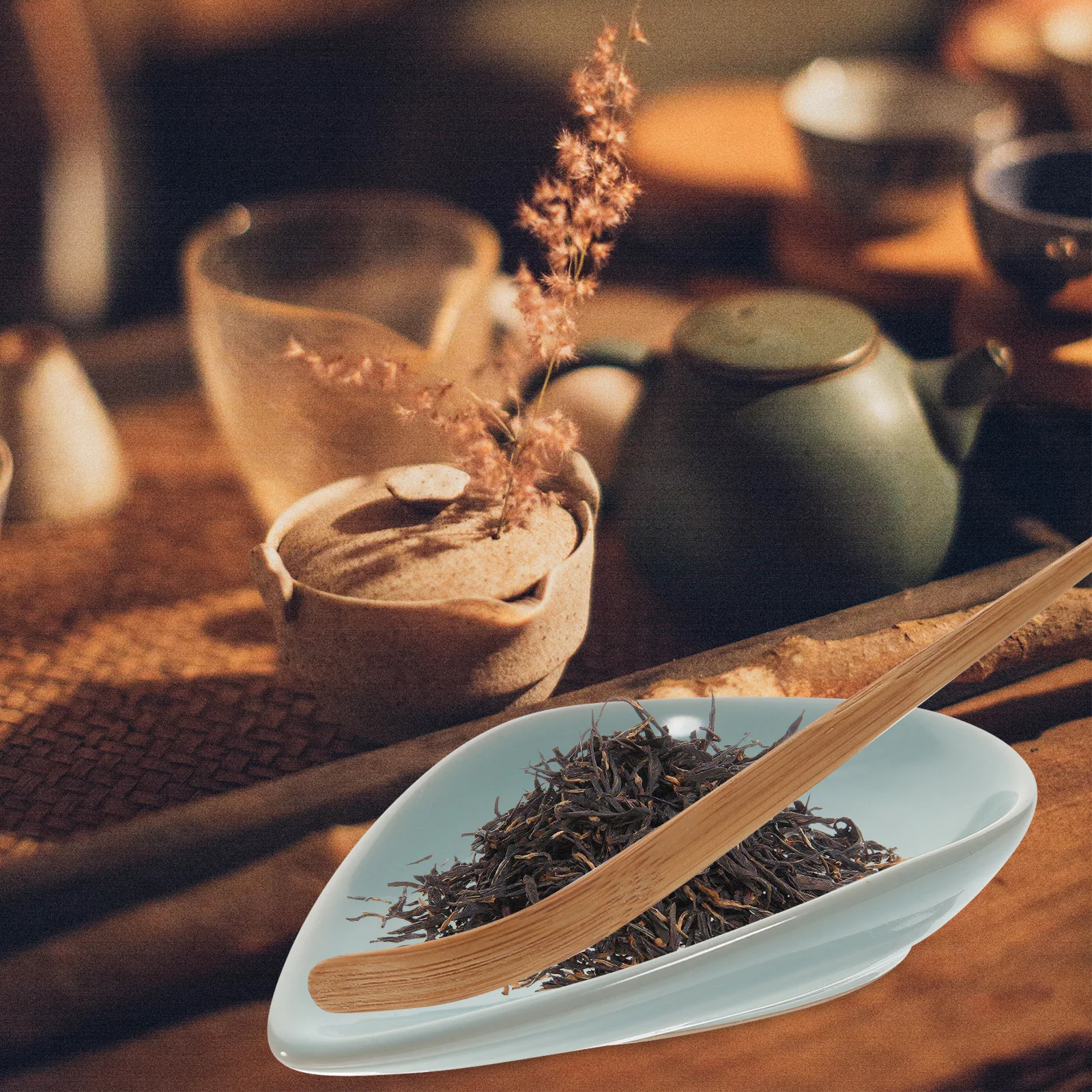 

1Set Ceramic Tea Leaf Scoop Practical Decorative Lightweight Portable for Brewing Tea Coffee Sugar Baking Powder