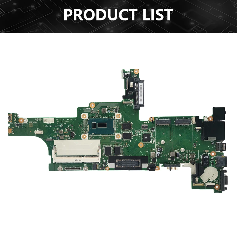 00HT748 Notebook Mainboard For Lenovo Thinkpad T450S Laptop Motherboard NM-A301 With I5-5300U 4G RAM DDR3