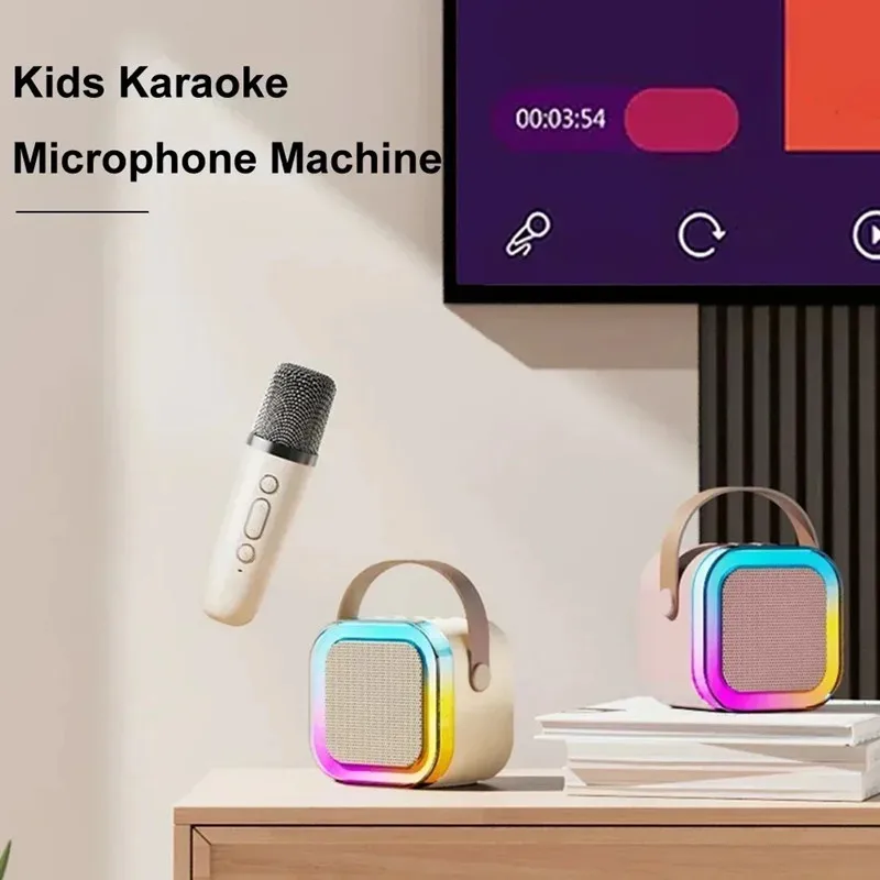Bluetooth Speaker K12 Karaoke Machine Portable 5.3 PA Speaker System with Wireless Microphones Home Family Singing Children's image 5