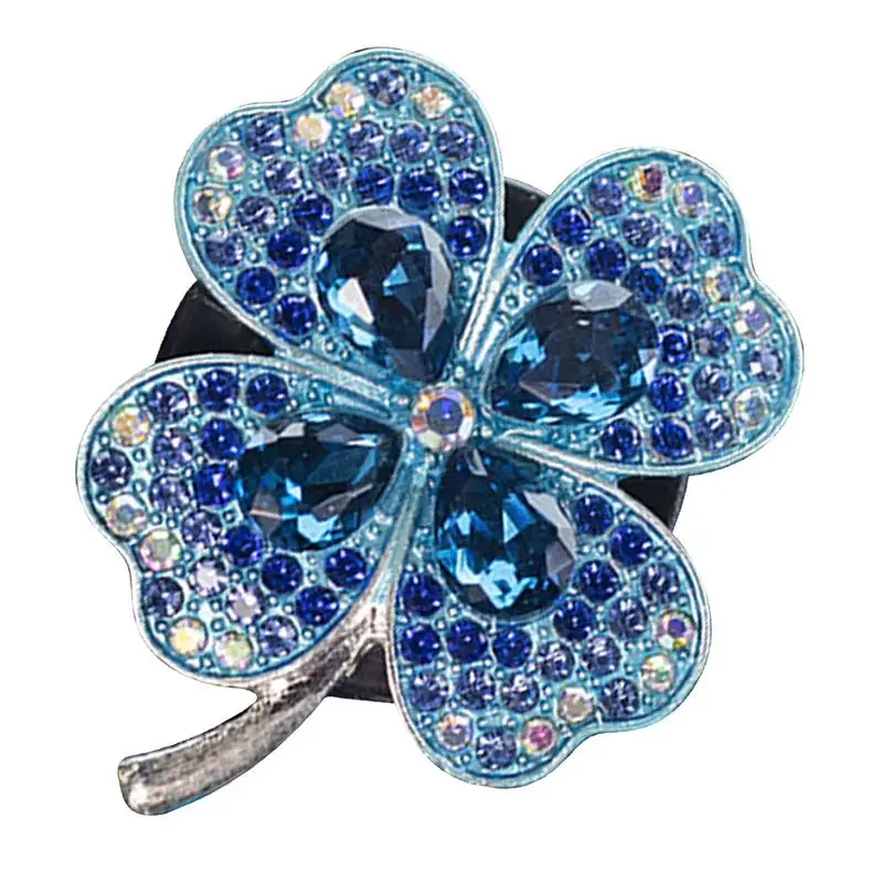 Car Air Freshener Vent Clip Alloy Four Leaf Clover Vent Clips Air Freshener Fragrance Decor Multifunctional Rotatable Car