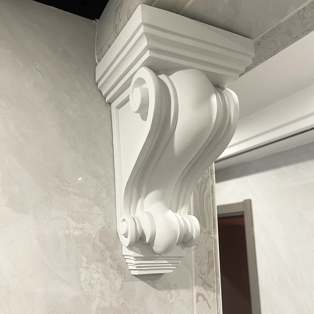 French PU Beam Head Column Elephant Trunk Imitation Plaster Door Opening Roman Column Decorative Shape Decoration Material Craft