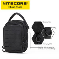 NITECORE NUP10 NUP20 Pocket Pouch Black Sling Bag 1000D Nylon Handbag Tactical Crossbody  Molle System Waist s Men Women