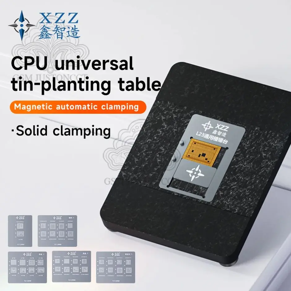 XZZ L23 CPU Reballing Stencil Platform for iPhone A8-A16 Android, Lower Steel Mesh Positioning Plate, Universal CPU