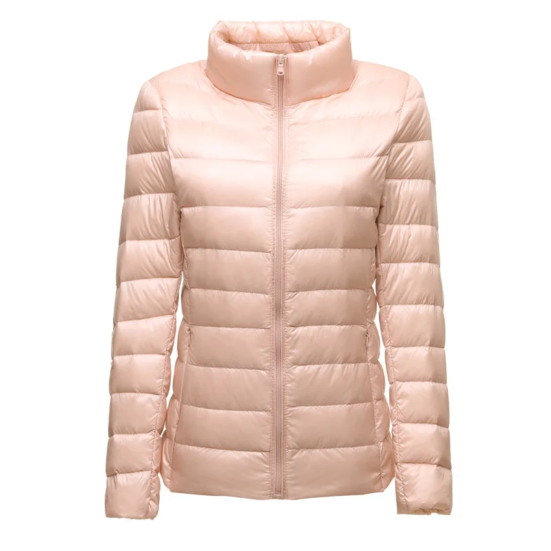 Abrigos de plumón de pato blanco para mujer 8XL 4XL 5XL chaquetas de plumón de pato ultraligeras para mujer Otoño Invierno abrigo cálido con cuello