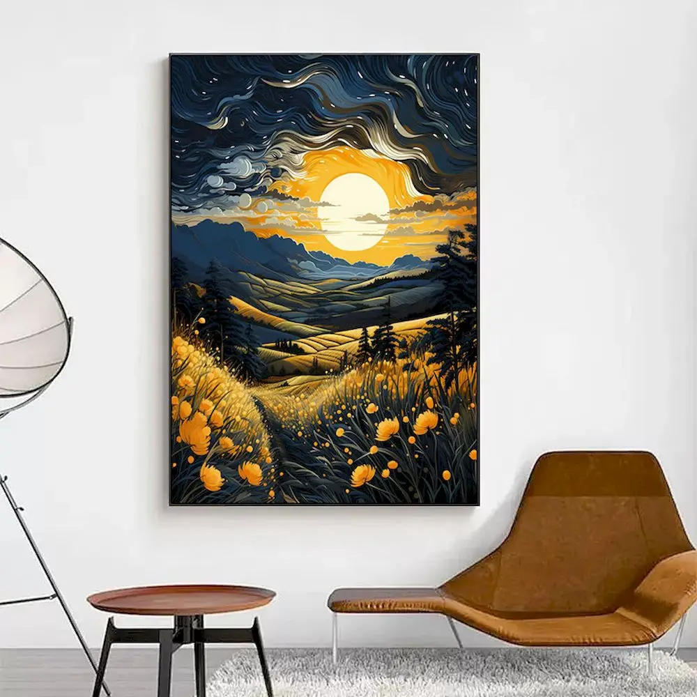 PhotoCustom Painting By Numbers On Canvas Seascape For Adult Kits Diy Paint With Numbers River Landscape Handmade Diy Gift 40x50