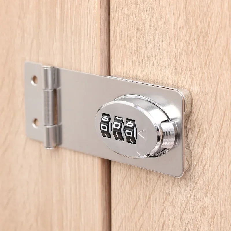 Stainless Steel Password Locks Slide Latches Keyless Combination Locks Kitchen Drawers Cabinets Cupboard Door Password Locks
