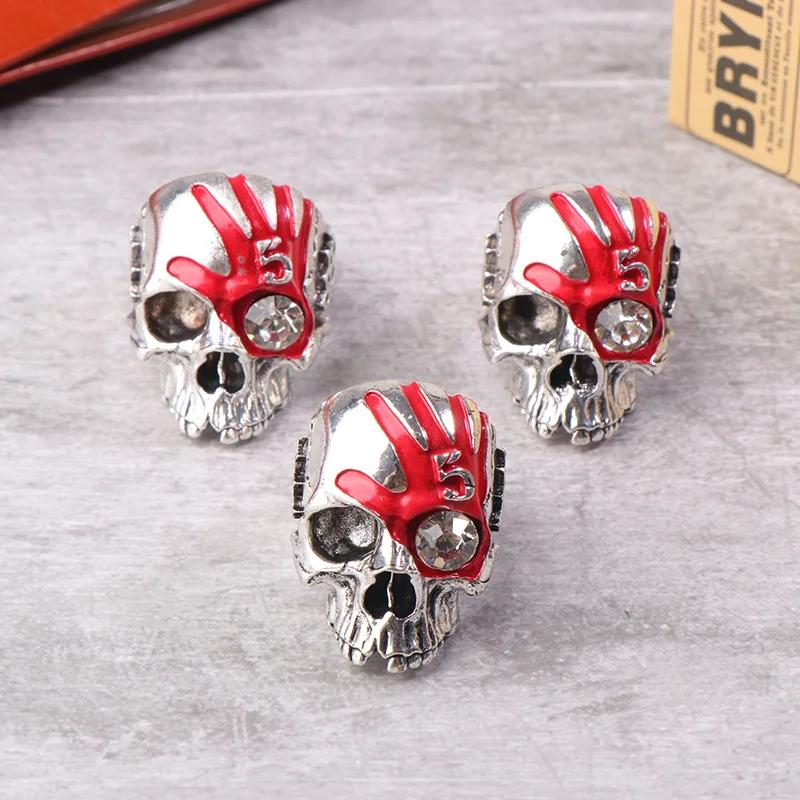 Five Fingers Death Punch Skull Ring Vintage Chunky Gothic Jewelry Dainty Ring For Men view 2