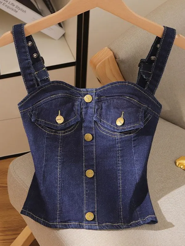 

Cool Spicy Western Cowboy Strap Vest Women's New 2026 Inner Wear Base Outer Wear Unique Attractive Sleeveless Top