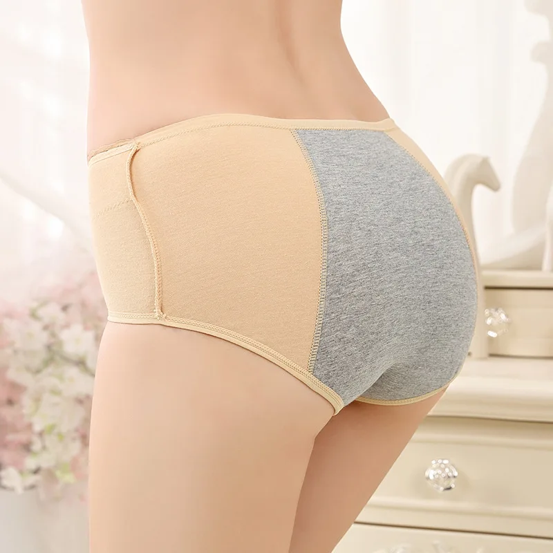 1pcs Cotton Womens Mid Waist Leak Proof Menstrual Panties Females Lace Widen Period Physiological Briefs Ventilate Comfort Panty image 3