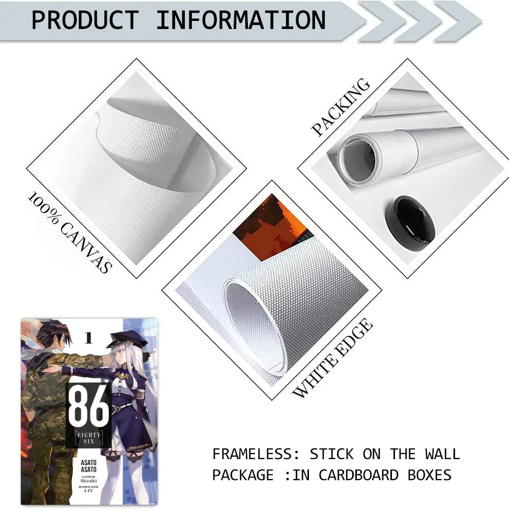 الكلاسيكية أنيمي 86 ستة وثمانون اللوحة الخط قماش المشارك جدار الفن الداخلي المدخل ديكور المنزل هدايا العيد #6