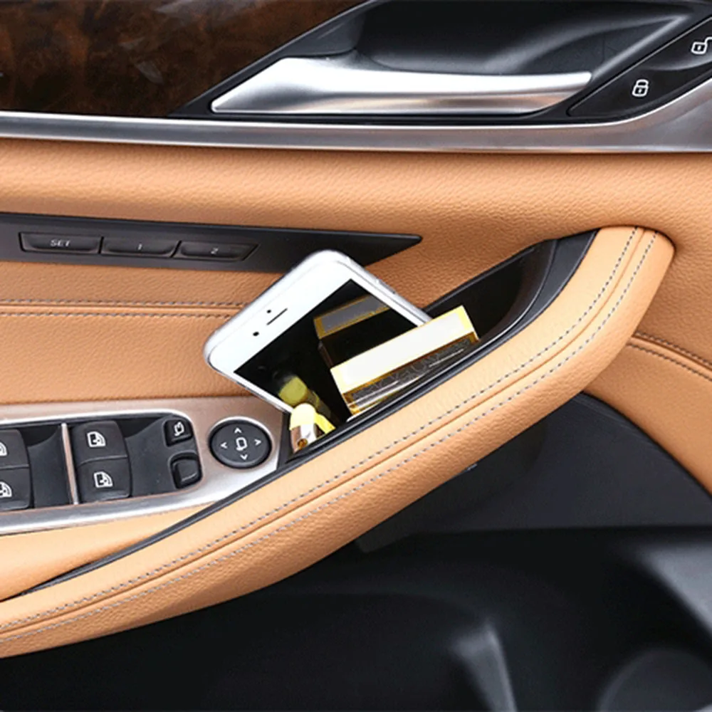 

For BMW 5 Series G30 For 530I 2018 2020 Front Door Armrest Storage Box Holder 1 Pair ABS Plastic Container for Phone and Card