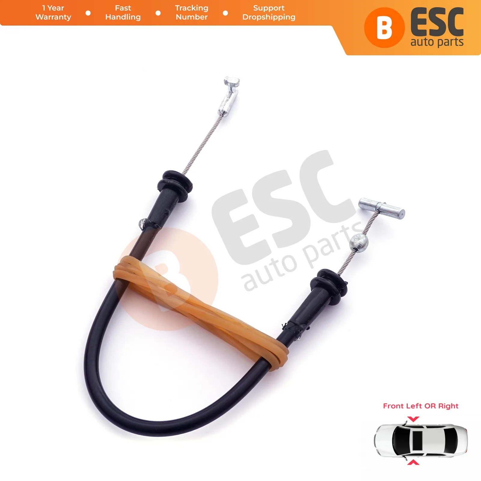 

ESC EDP1036 Front Left or Right Door Handle Exterior Outer System Release Latch Bowden Cable A4547230169 for Smart ForFour 454