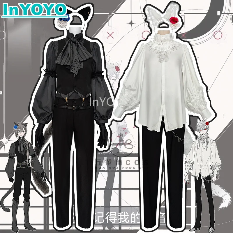 InYOYO Kuzuha/Kanae Cosplay Costume Vtuber Nijisanji Knkn Kanakana Daily Uniform Shirt Pants Tail Role Play Halloween Party